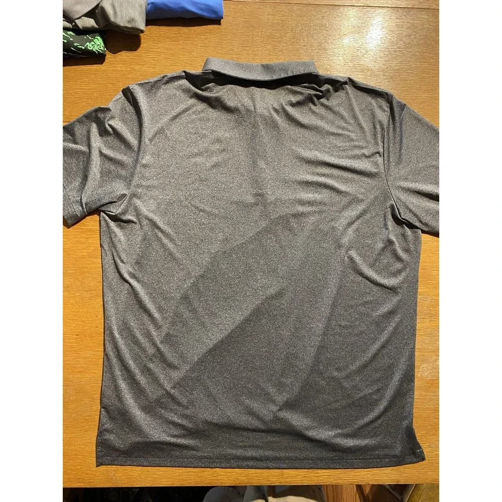 ADIDAS Golf Men's Size 2XL Gray Polo Shirt Polyester/Spandex Performance Stretch